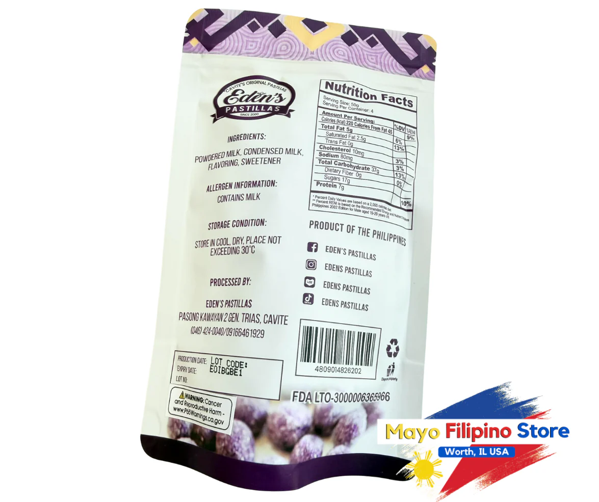 Eden Pastillas Ube Macapuno 200g - Image 2