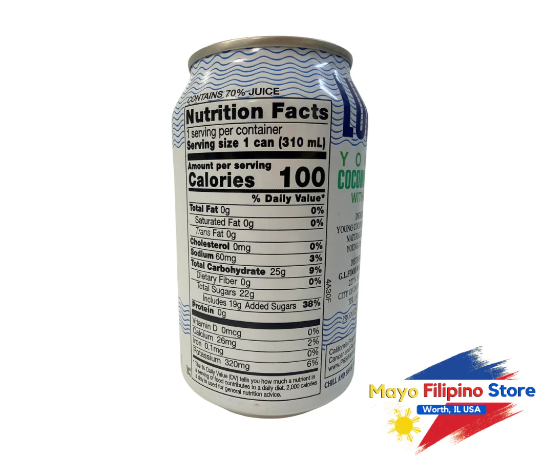Lucia Coconut Juice with Pulp 310ml Small - Image 2