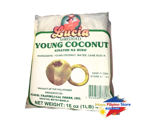 Lucia Shredded Young Coconut 16oz 454g Frozen