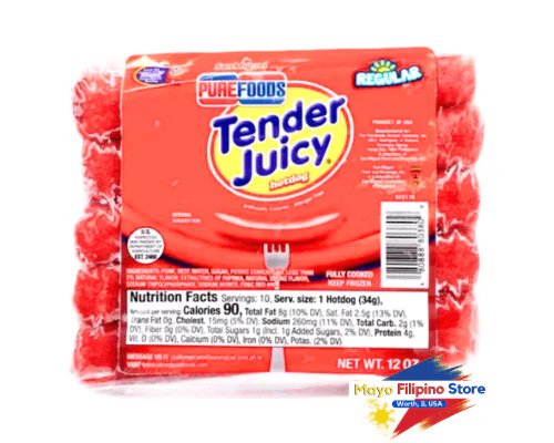 Purefoods Tender Juicy Hotdog 12oz