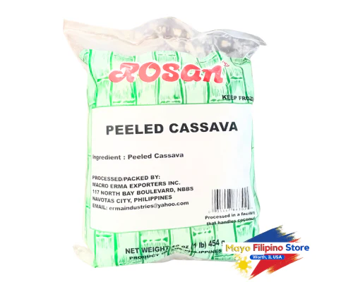 Rosan Peeled Cassava 454g Frozen