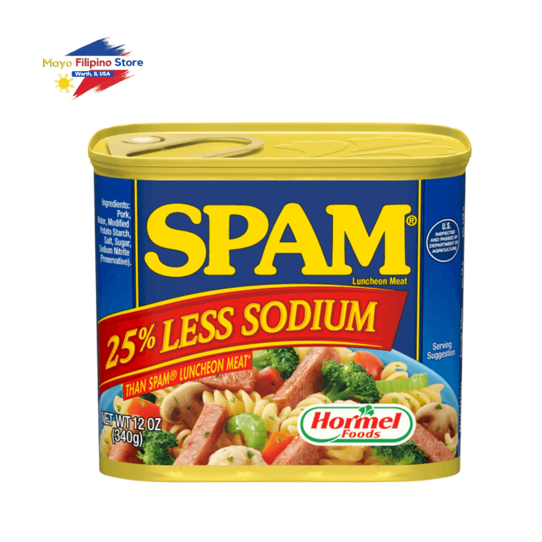 Spam 25% less sodium 12oz