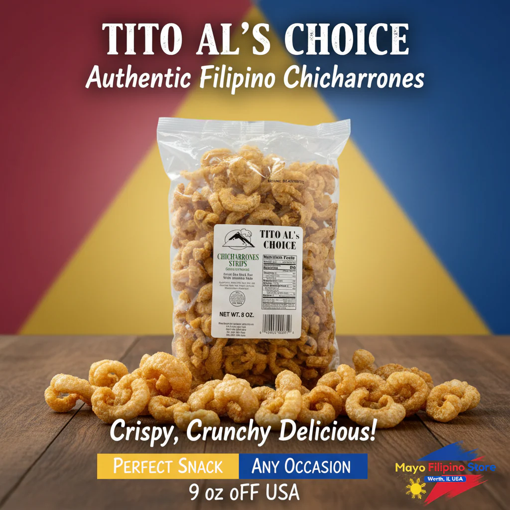 Tito Als Pork Chicharron Garlic 8oz 227g Strips White - Image 2